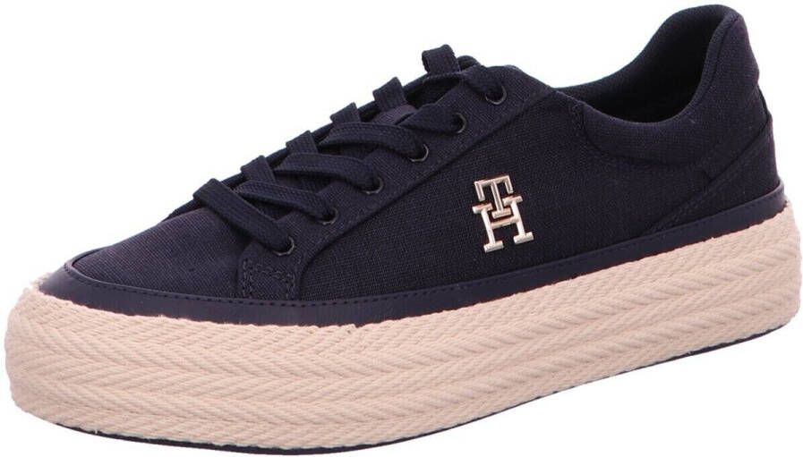 Tommy Hilfiger Plateausneakers VULC SNEAKER LINNEN met gepolsterde schaprand vrijetijdsschoen lage schoen veterschoen - Foto 3