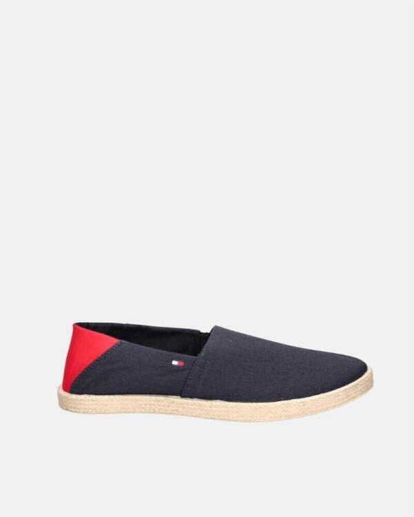 Tommy Hilfiger Instappers HILFIGER ESPADRILLE CORE TEXTILE instapschoen espadrilles zomerschoen contrastaccent op de hiel