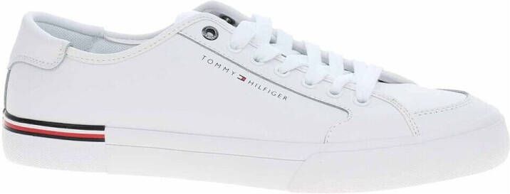 Tommy Hilfiger Sneakers CORE CORPORATE VULC LEATHER vrijetijdsschoen lage schoen veterschoen met logotekst