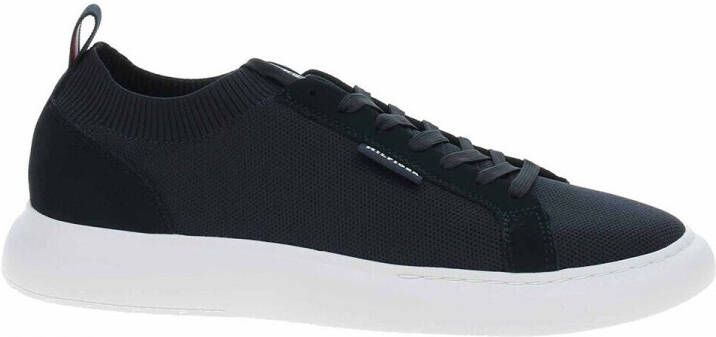 Tommy Hilfiger Sneakers LIGHT CUPSOLE KNIT SEASONAL vrijetijdsschoen lage schoen veterschoen met logo-opdruk