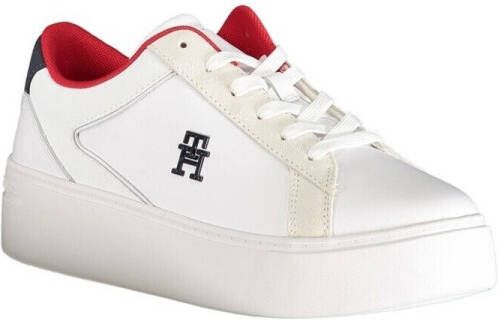 Tommy Hilfiger Plateausneakers TH PLATFORM COURT SNEAKER NBK vrijetijdsschoen lage schoen veterschoen met logo in het plateau - Foto 4