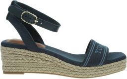 Tommy Hilfiger Sleehaksandaaltjes ESPAD MID WEDGE bandjessandaal zomerschoen met verstelbare gesp