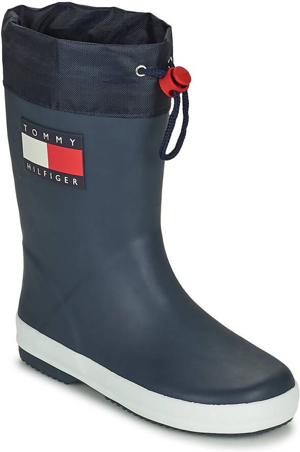 Tommy Hilfiger regenlaarzen donkerblauw kids Imitatieleer 25 - Foto 6