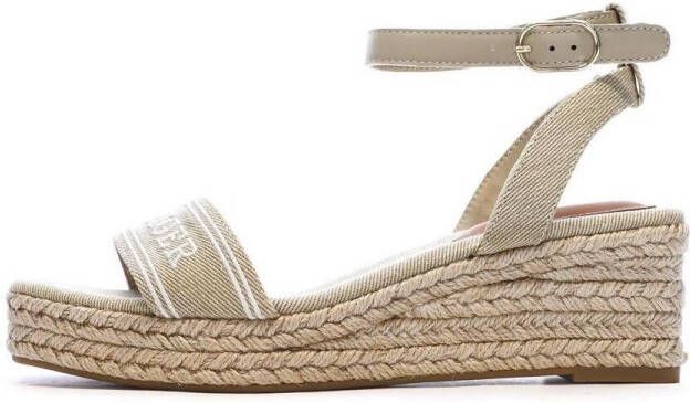 Tommy Hilfiger Sleehaksandaaltjes ESPAD MID WEDGE bandjessandaal zomerschoen met verstelbare gesp