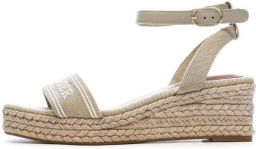 Tommy Hilfiger Sleehaksandaaltjes ESPAD MID WEDGE bandjessandaal zomerschoen met verstelbare gesp