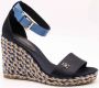 Tommy Hilfiger Blauwe Sleehak Espadrille Sandalen Platform - Thumbnail 2