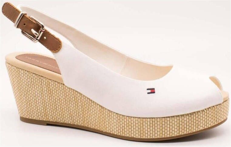 Tommy Hilfiger Sandaaltjes ICONIC ELBA SLING BACK WEDGE zomerschoen sandaal keilhak met jute bekleding - Foto 13