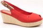 Tommy Hilfiger Sandaaltjes ICONIC ELBA SLING BACK WEDGE zomerschoen sandaal sleehak met jute bekleding - Thumbnail 1