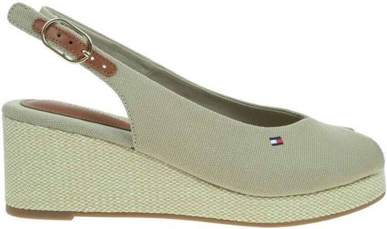 Tommy Hilfiger Sleehaksandaaltjes FLAG MID WEDGE ESPAD SLINGBACK plateau zomerschoen bandjessandaal met verstelbare gesp - Foto 2