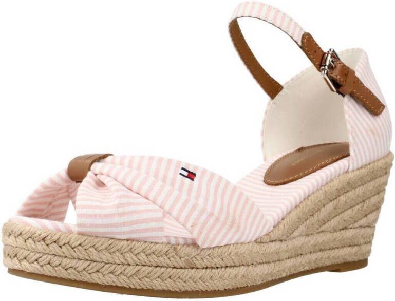 Tommy Hilfiger Sleehaksandaaltjes HIGH WEDGE SEERSUCKER
