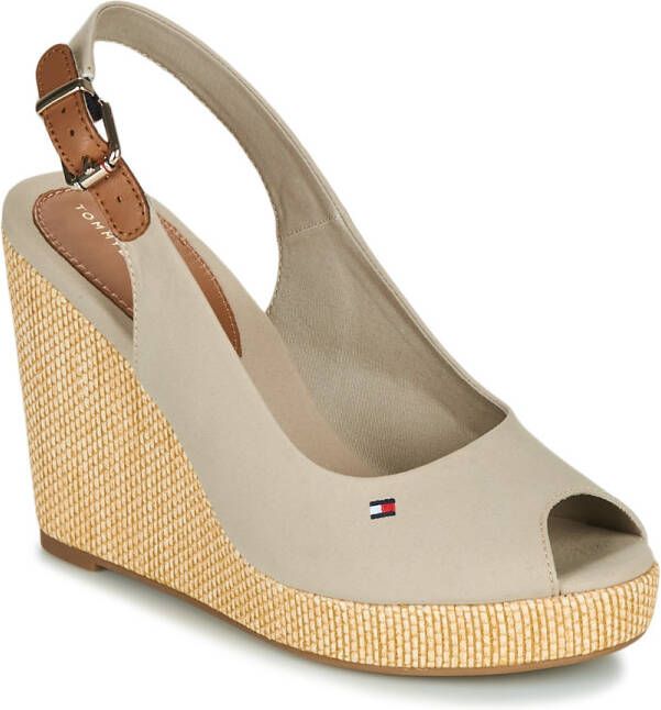 Tommy Hilfiger Iconic Elba Sling Back Sandalen Met Sleehak Grijs Vrouw - Foto 6