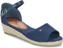 Tommy Hilfiger Sleehaksandaaltjes ROPE WEDGE SANDAL RED met kleine sleehak - Thumbnail 1
