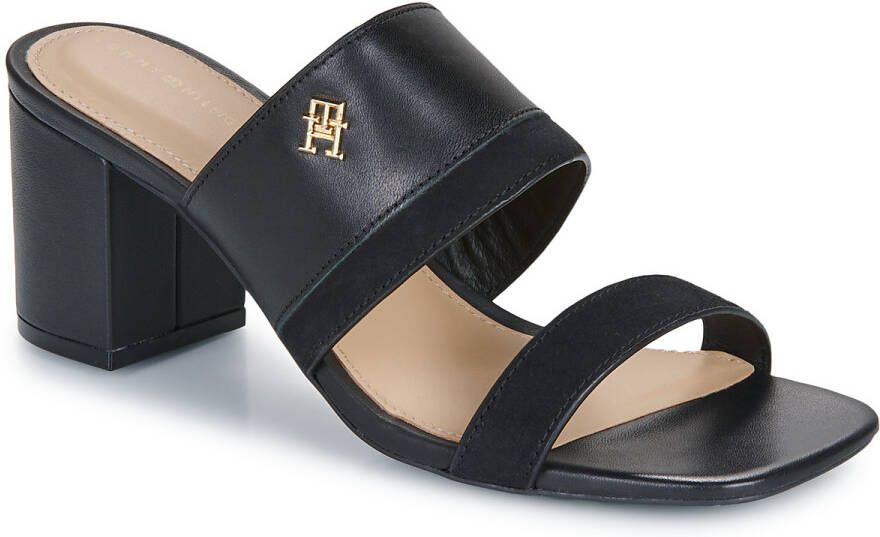 Tommy Hilfiger Sandalen LEATHER SUEDE BLOCK HEEL MULE
