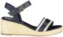 Tommy Hilfiger Sleehaksandaaltjes MONO WEBBING HIGH WEDGE SANDAL zomerschoen sandaal riemchensandalette met contrast-logo-opdruk - Thumbnail 4