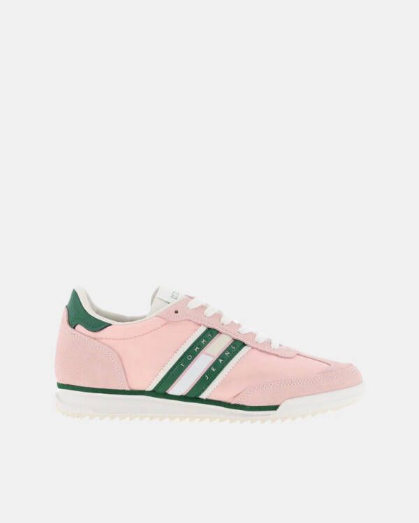 TOMMY JEANS Sneakers met sleehak TJW RETRO RUNNER CLEATED vrijetijdsschoen lage schoen veterschoen met logo-opdruk