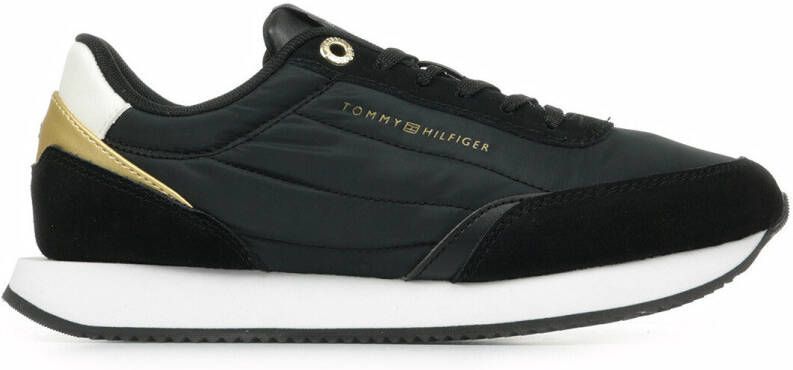 Tommy Hilfiger Plateausneakers ESSENTIAL RUNNER vrijetijdsschoen lage schoen veterschoen met contrastafwerkingen