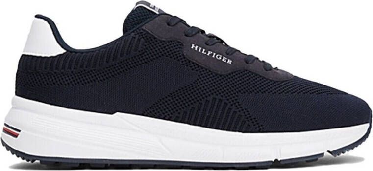 Tommy Hilfiger Sneakers met sleehak LIGHTWEIGHT RWB KNIT vrijetijdsschoen lage schoen veterschoen met contrasterend logo