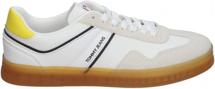 TOMMY JEANS Plateausneakers TJM LEATHER RETRO CUPSOLE vrijetijdsschoen lage schoen veterschoen met contrasterende details