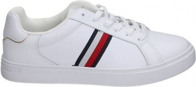 Tommy Hilfiger Sneakers ESSENTIAL COURT SNEAKER STRIPES vrijetijdsschoen halfschoen veterschoen met gepolsterde schacht