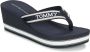 TOMMY HILFIGER Blauwe Teenslippers Hilfiger Wedge Beach - Thumbnail 2