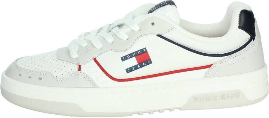 TOMMY JEANS Sneakers TJM CUPSOLE ELEVATED LEATHER vrijetijdsschoen halfhoge schoen veterschoen kleurige paspel in tommy kleuren - Foto 3