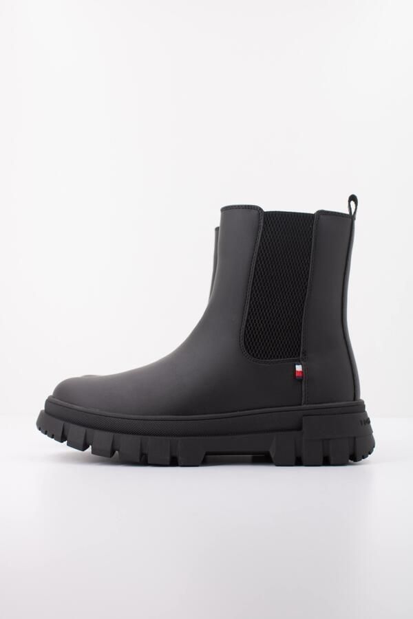 Tommy Hilfiger enkelboots met profielzool zwart - Foto 4