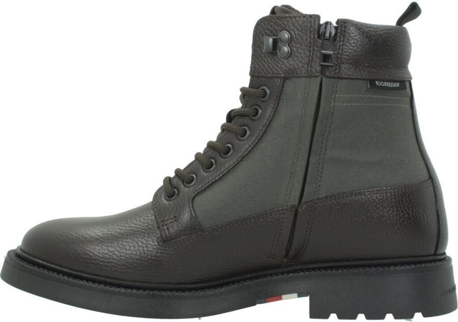 TOMMY HILFIGER Veterboots chocoladebruin donkergroen