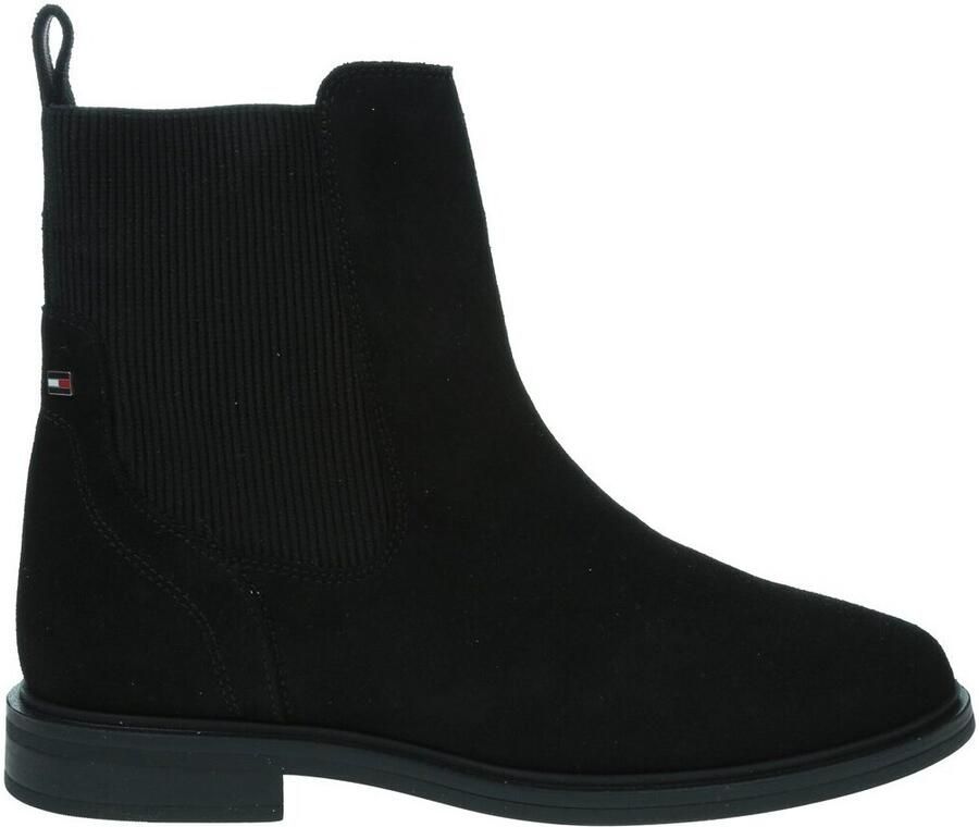 Tommy Hilfiger Chelsea-boots FLAG SUEDE CHELSEA BOOT enkellaarsjes zakelijke schoen met hardcover vlag op de hiel