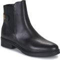Tommy Hilfiger Laarzen TH LEATHER FLAT BOOT - Zwart