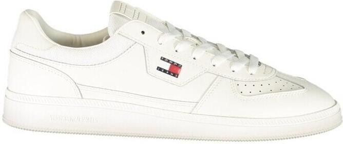 Tommy Jeans The Greenwich Edge leren sneakers met logo wit - Foto 4