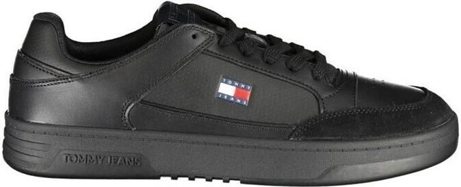 Tommy Jeans Sneakers laag 'Mixed Texture Basketball' zwart