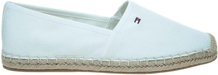 Tommy Hilfiger Espadrilles FLAG CANVAS ESPADRILLE slippers flats comfortabele schoen met bamboe bekleding en decoratieve naden