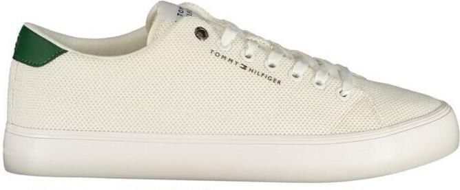 TOMMY HILFIGER Sneakers laag 'Rubberised Flag' ivoor donkergroen