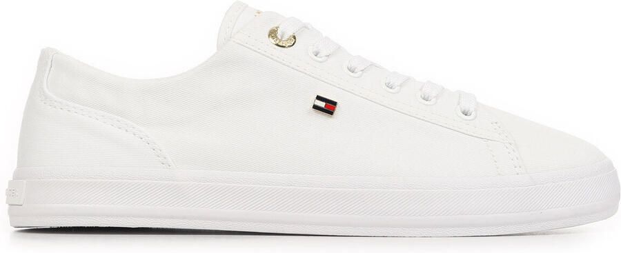Tommy Hilfiger Low top sneakers van canvas met logo-applicatie - Foto 2