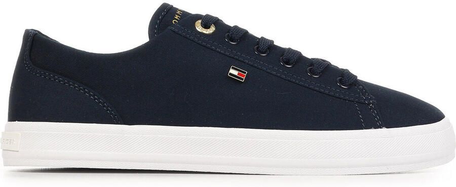 Tommy Hilfiger Low top sneakers van canvas met logo-applicatie