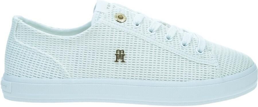 Tommy Hilfiger low top sneakers in gebreide look met logo-applicatie