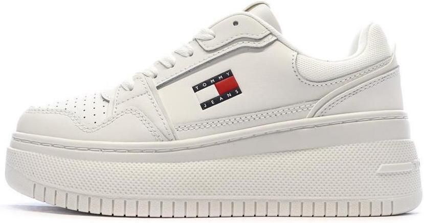 TOMMY JEANS Sneakers met sleehak TJW RETRO BASKET FLATFORM plateau vrijetijdsschoen veterschoen met perforaties in basket-look - Foto 4