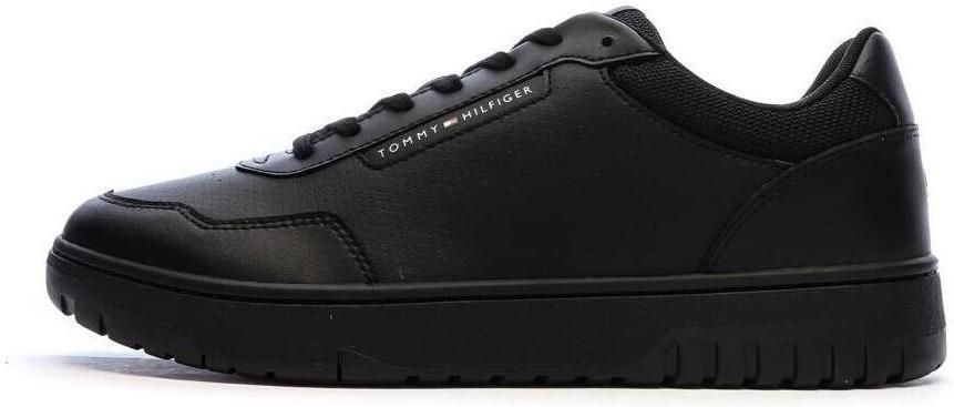 Tommy Hilfiger Sneakers TH BASKET CORE LTH vrijetijdsschoen halfhoge schoen veterschoen logo-patch op de schoentong - Foto 5