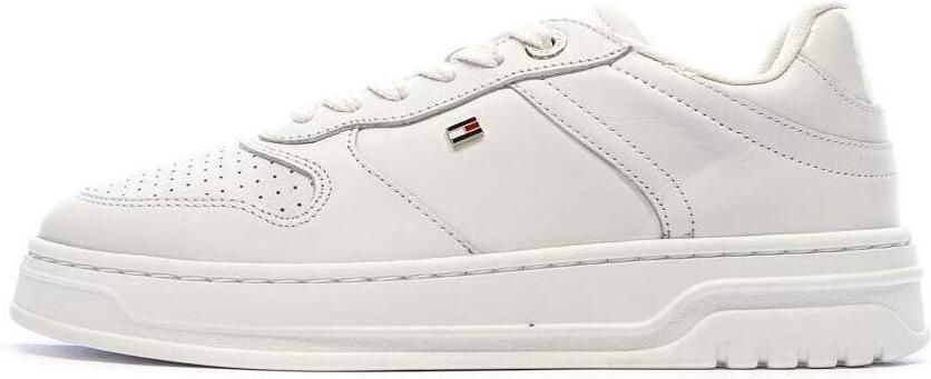 Tommy Hilfiger Plateausneakers TH SPORTY CUPSOLE LEATHER vrijetijdsschoen lage schoen veterschoen met zijlogo