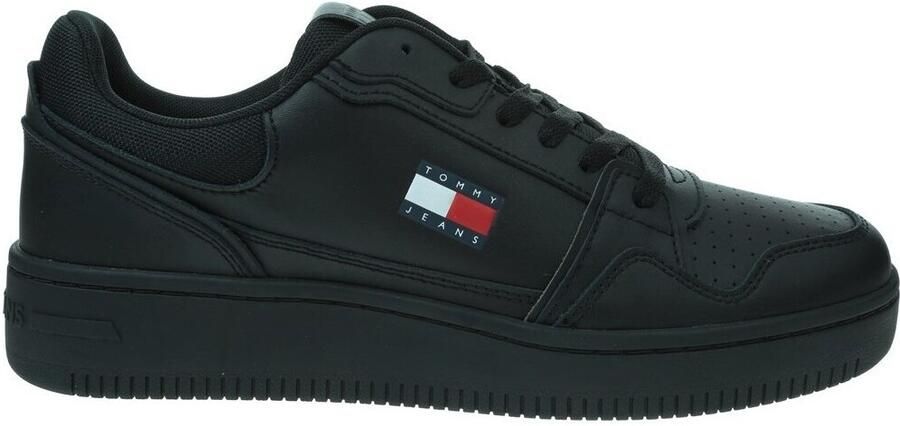 TOMMY JEANS Sneakers TJM RETRO BASKET vrijetijdsschoen halfhoge schoen veterschoen met perforatiemotief
