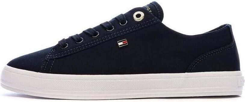 Tommy Hilfiger Low top sneakers van canvas met logo-applicatie