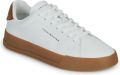 Tommy Hilfiger Low top sneakers van echt Leer Model 'TH COURT' - Wit