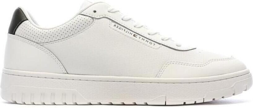 TOMMY HILFIGER Sneakers laag 'Basket Core' olijfgroen wit