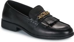 Tommy Hilfiger Loafers TH CHAIN FRINGE LEATHER LOAFER blokhak slipper zakelijke schoen met modieuze franjes