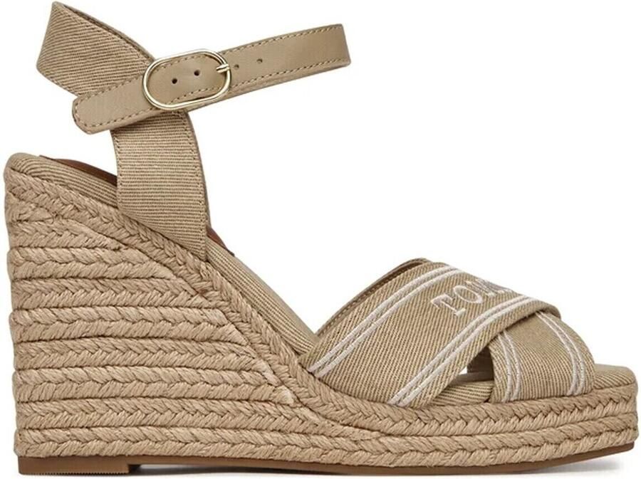 Tommy Hilfiger Fw0fw08668 Esparto Sleehak Sandalen Beige Vrouw - Foto 7