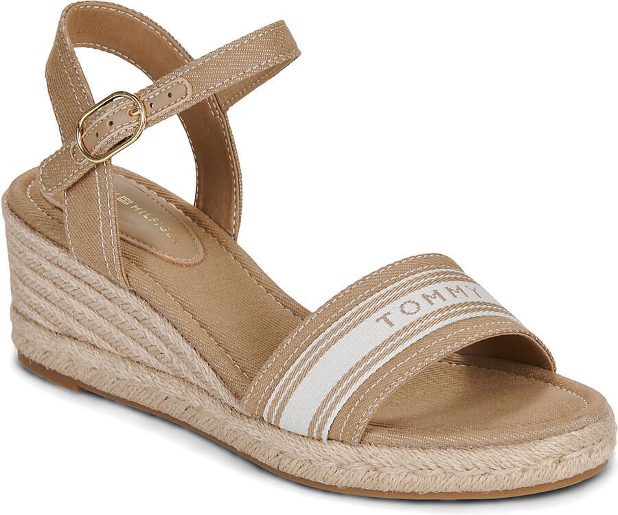 Tommy Hilfiger Sandalen met sleehak MID WEDGE ESPAD WEBBING