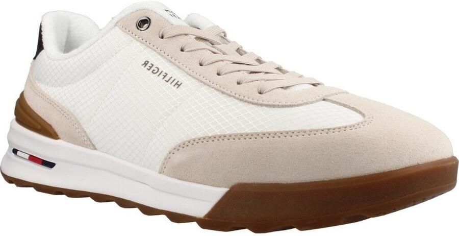 TOMMY HILFIGER Sneakers laag chocoladebruin greige wit