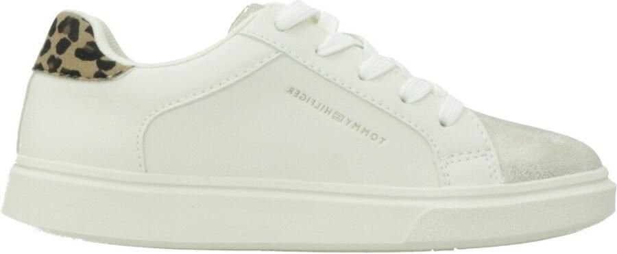 Tommy Hilfiger sneakers met panterprint beige - Foto 4