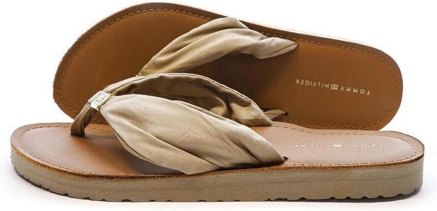 Tommy Hilfiger Teenslippers TH ELEVATED BEACH SANDAL zomerschoen comfortabele schoen flats slippers met th-sieraandeel - Foto 4