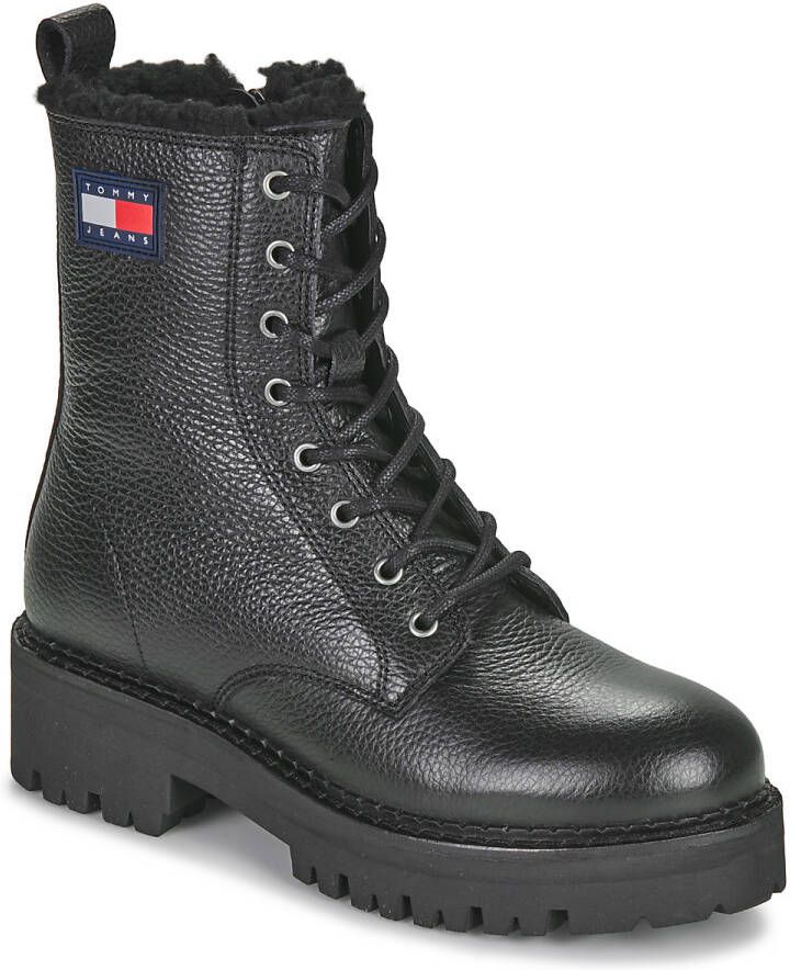 Tommy Jeans Zwarte Dameslaarzen Herfst Winter Collectie Black Dames - Foto 3